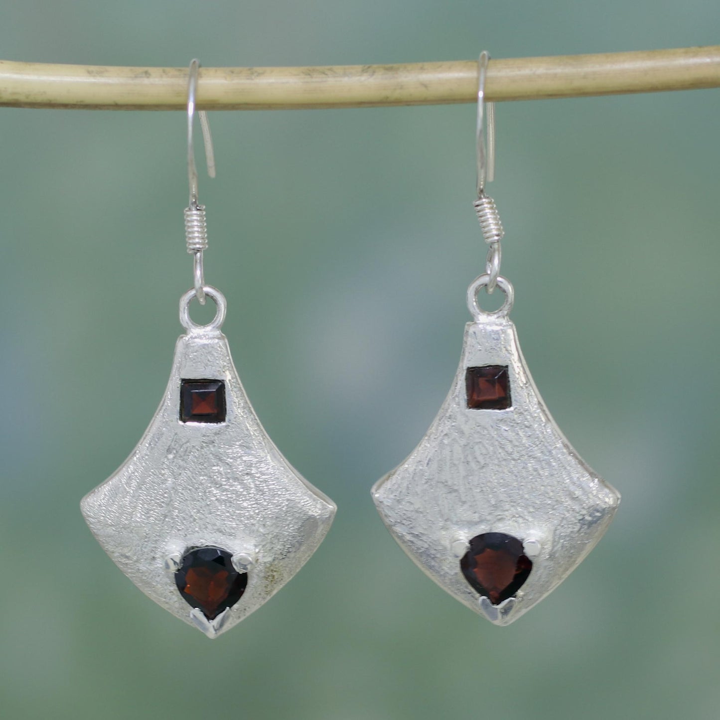 Safeguard Garnet dangle earrings