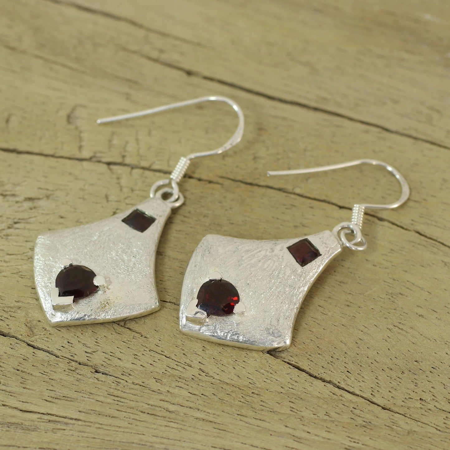 Safeguard Garnet dangle earrings