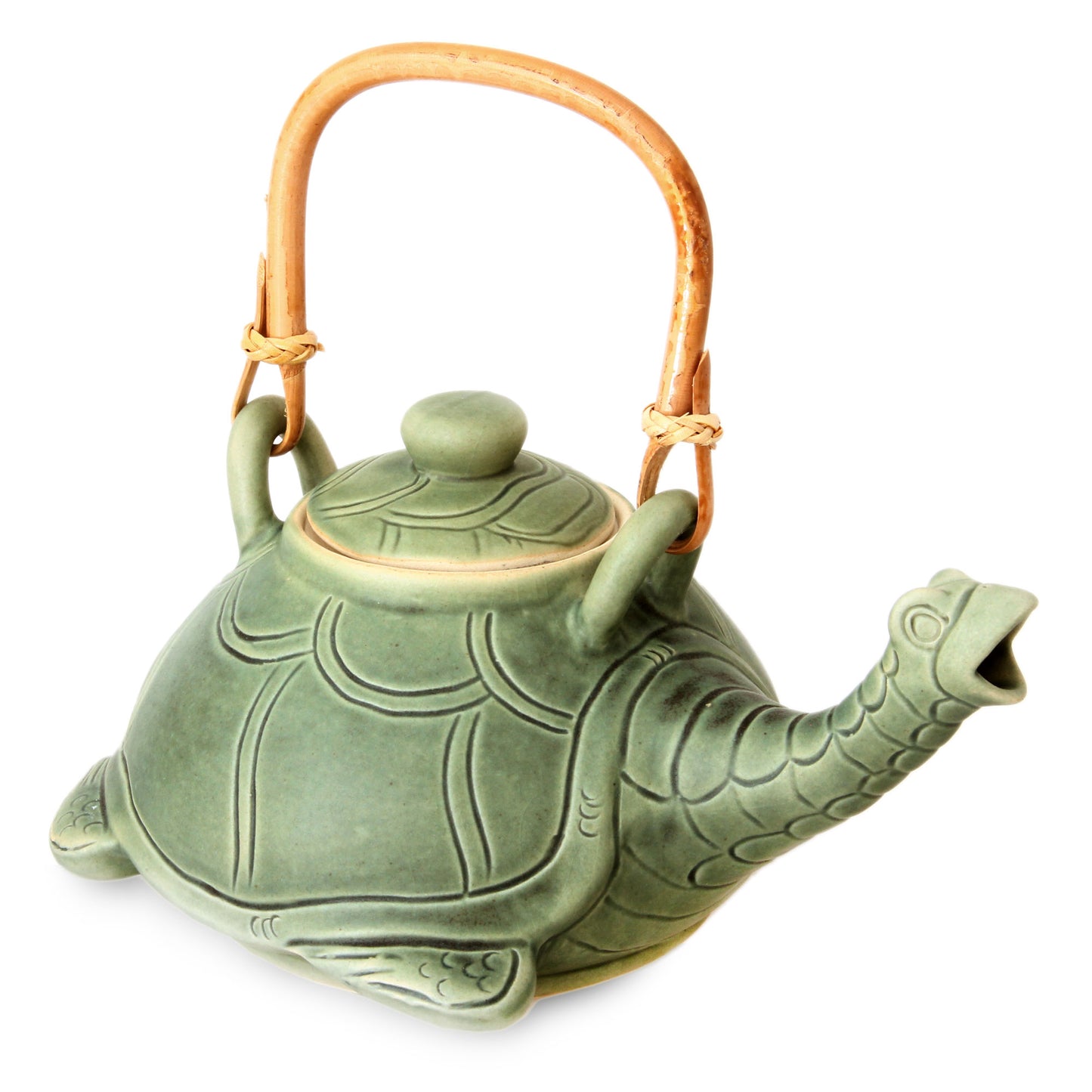 Lingering Turtle Unique Ceramic Teapot