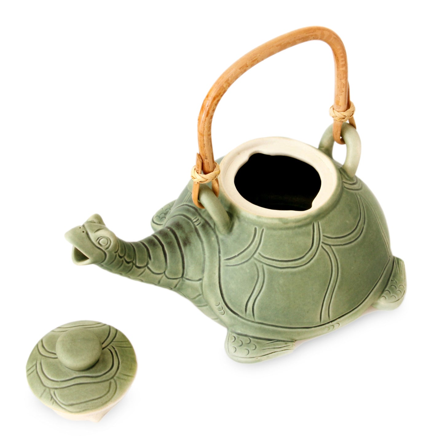 Lingering Turtle Unique Ceramic Teapot