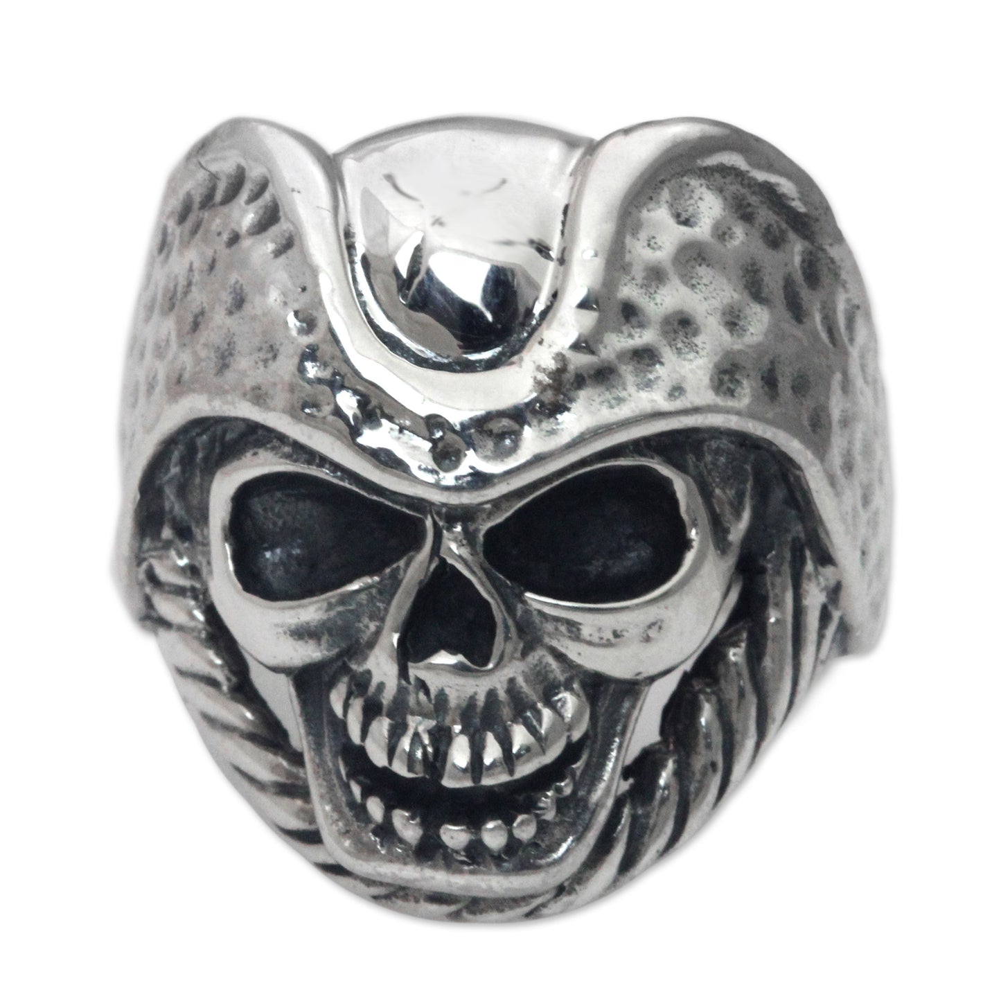 Monarch Skull Men's Sterling Silver Ring