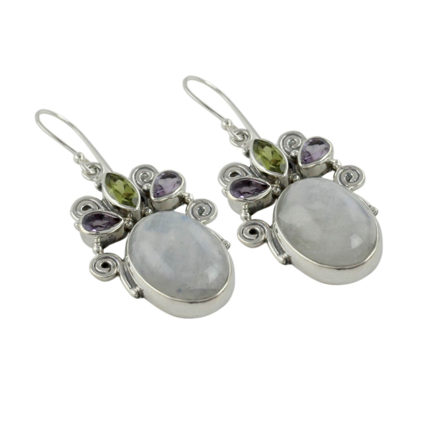 Aura Multi-Gem Hook Earrings