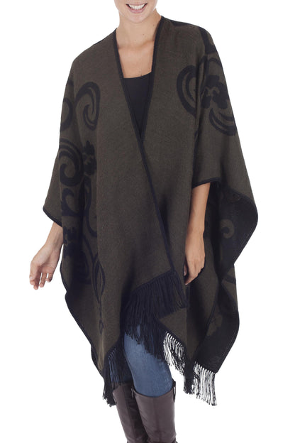 Spring Silhouette Reversible Ruana Cloak