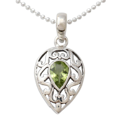 Lime Lace Sterling Silver with Peridot Necklace Birthstone Jewelry