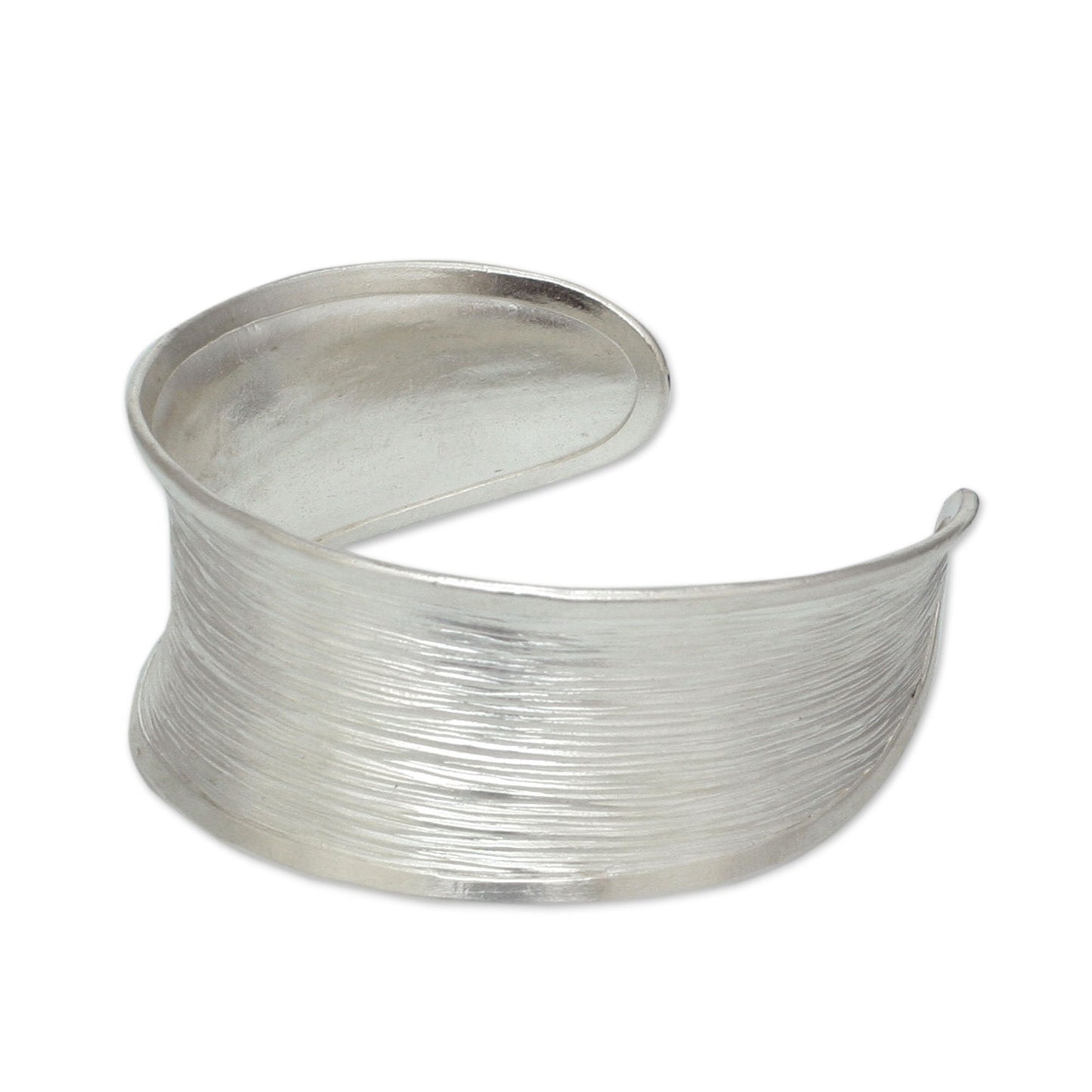 Luminous Handcrafted Sterling Silver Cuff Bracelet