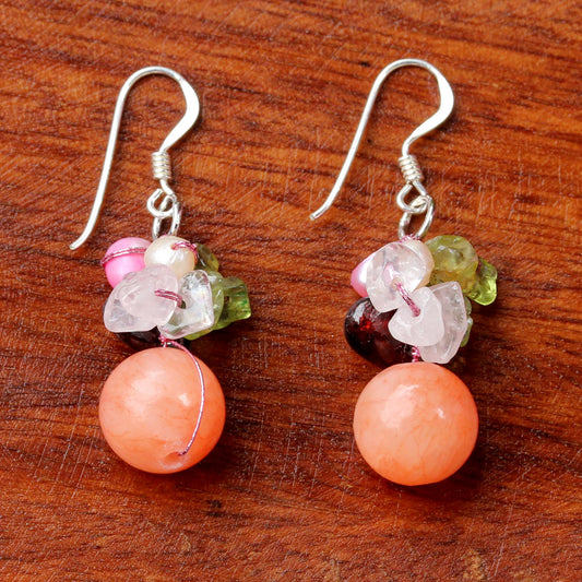 Strawberry Fantasy Cultured Pearl Earrings