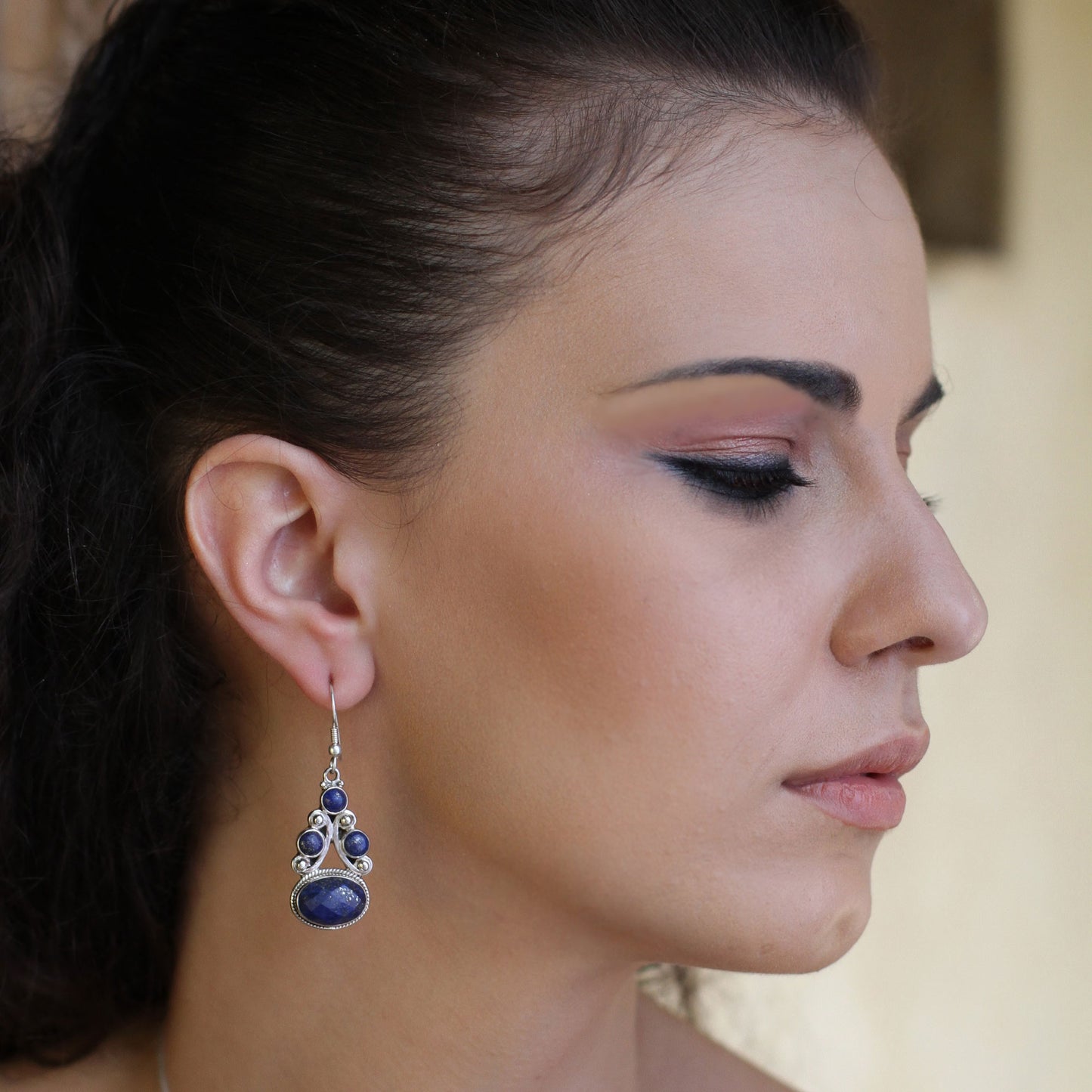 Love Foretold Lapis Lazuli Dangle Earrings