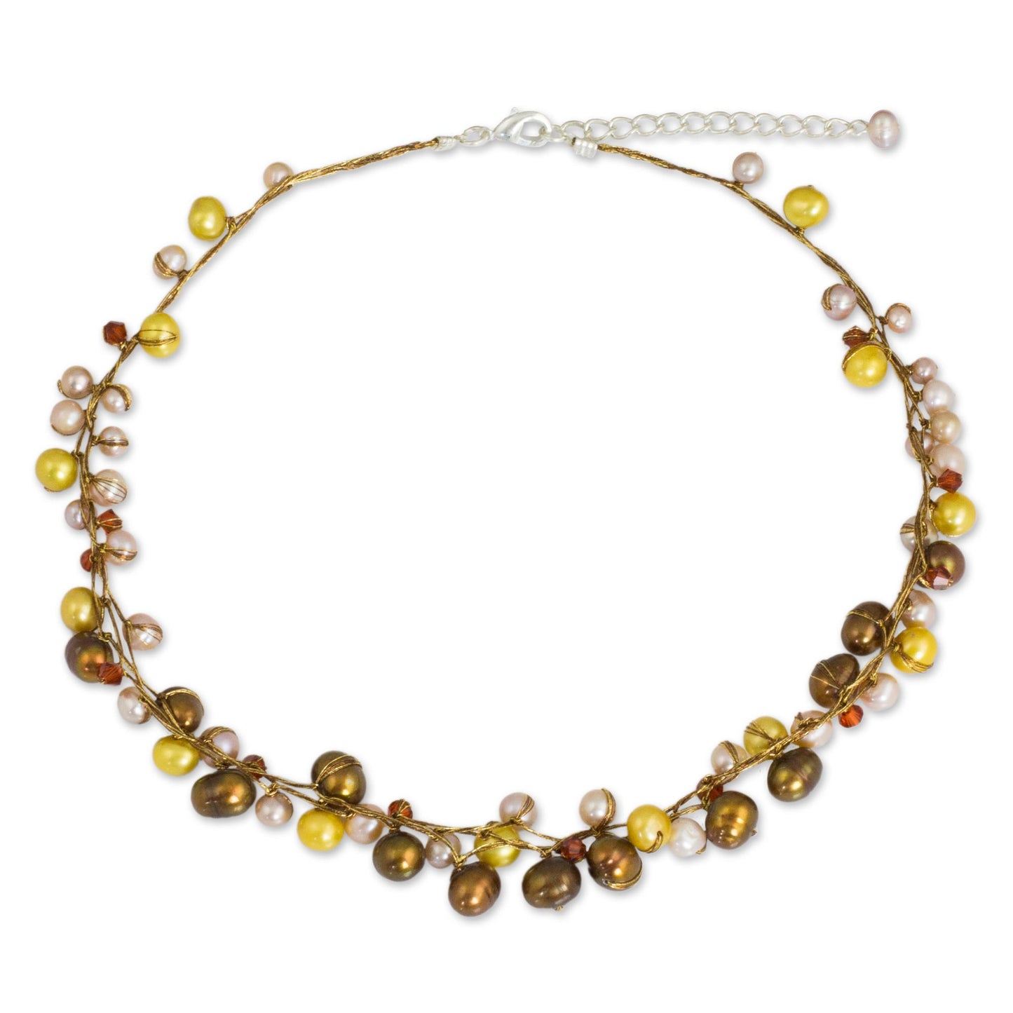 River of Gold Pearl Strand Necklace