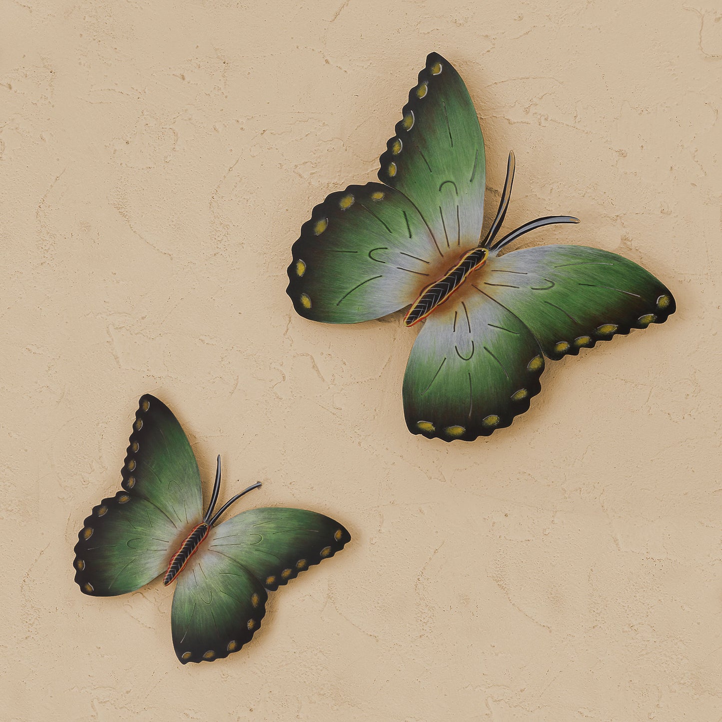 Bamboo Butterflies Steel wall art (Pair)