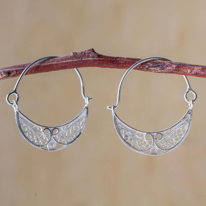 Fiesta Endless Hinged Sterling Silver Hoop Earrings