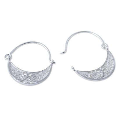 Fiesta Endless Hinged Sterling Silver Hoop Earrings