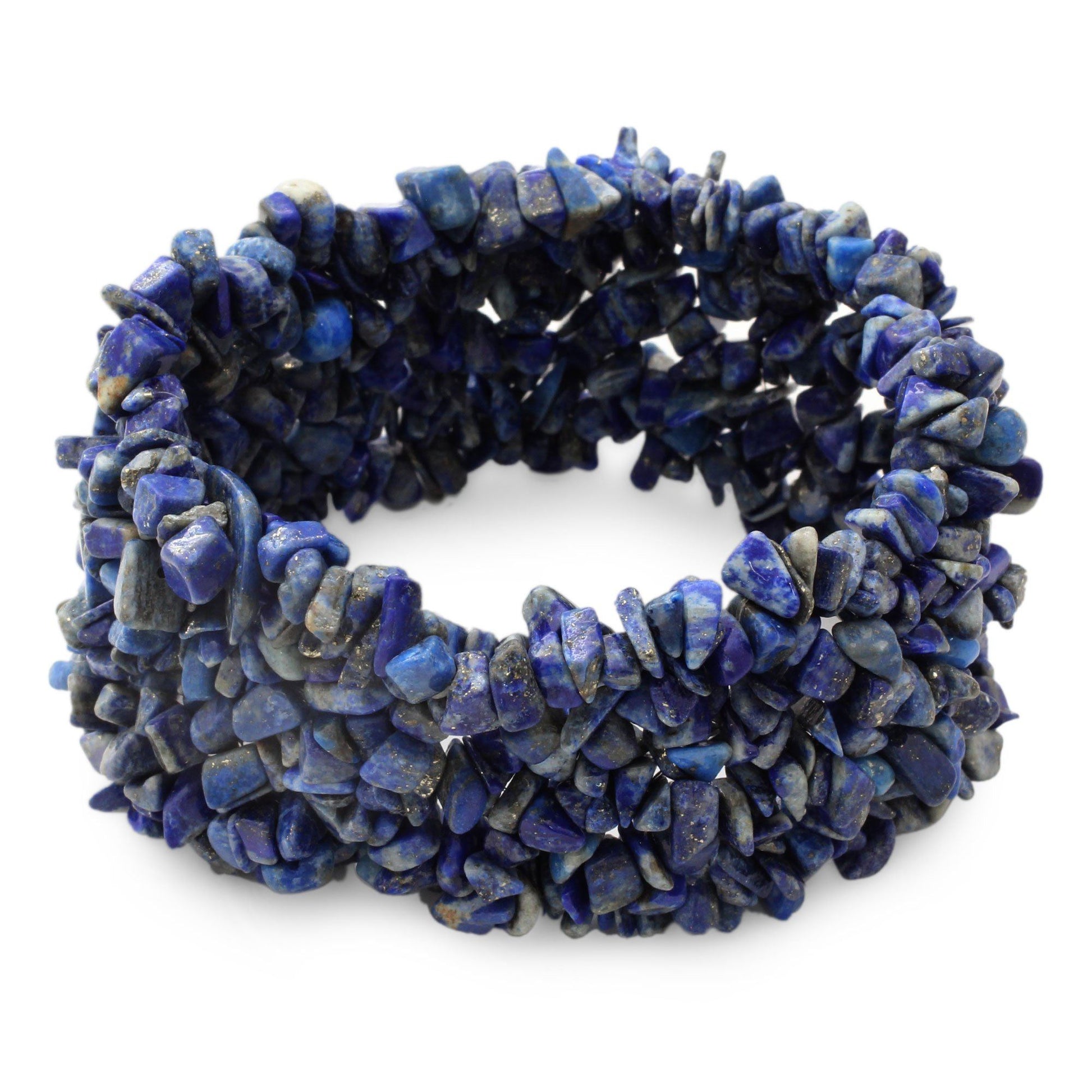 NOVICA - Lapis Lazuli Beaded Stretch Bracelet