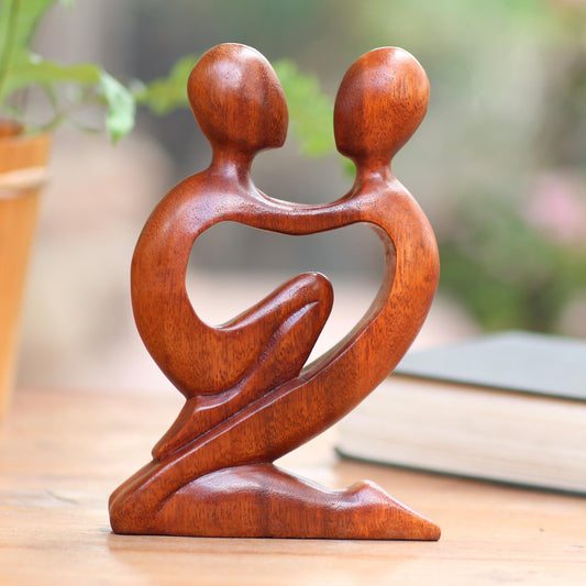 True Love Original Romantic Wood Sculpture