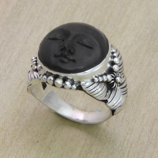 Amun Ra Ebony Wood Ring