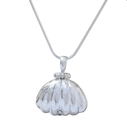 Seashell Sterling Silver Locket Necklace