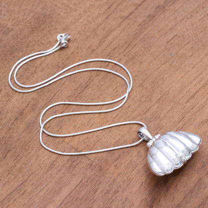 Seashell Sterling Silver Locket Necklace