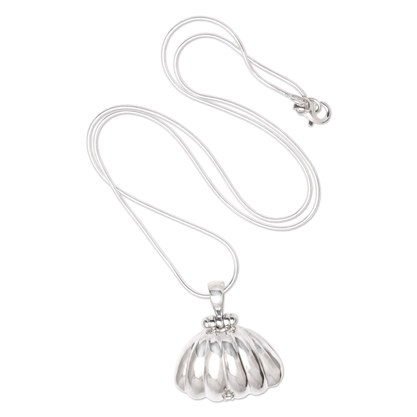 Seashell Sterling Silver Locket Necklace