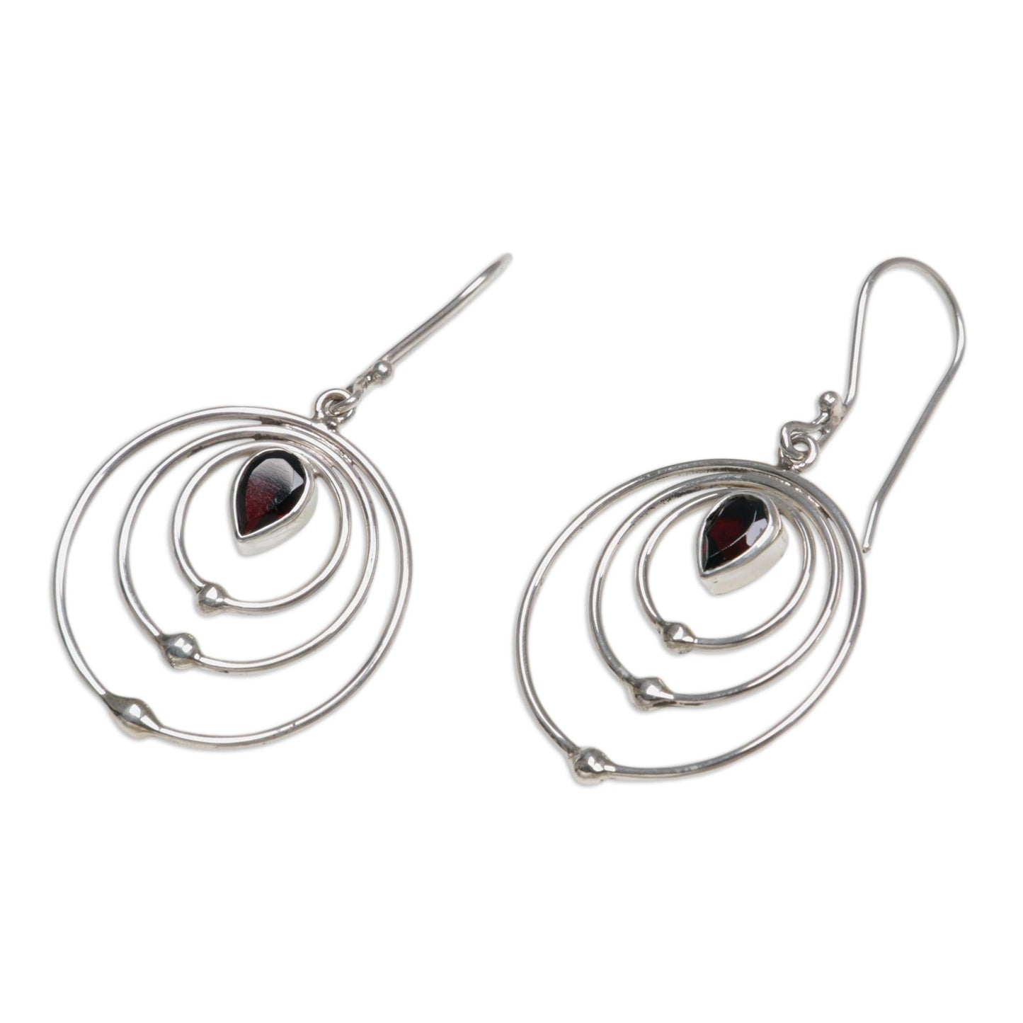 Radiant Garnet dangle earrings