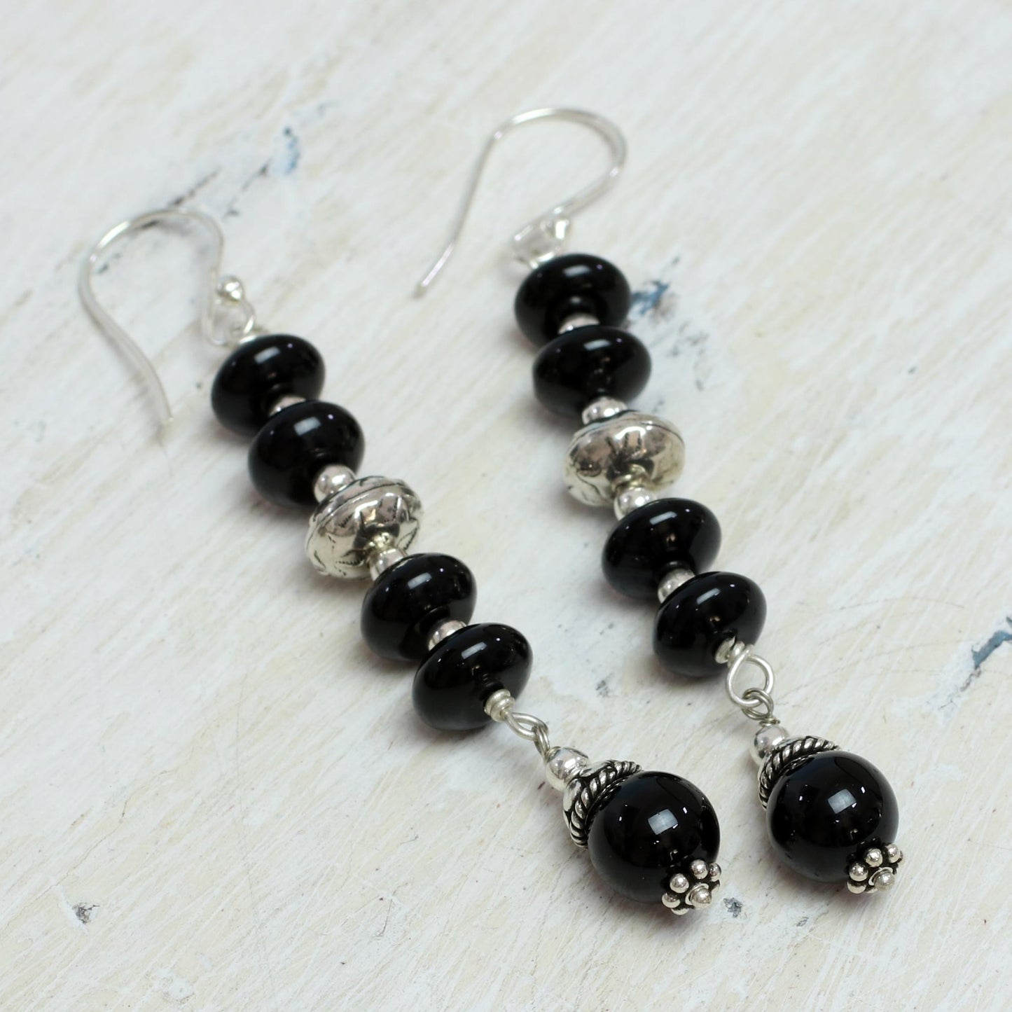 Distinction Onyx dangle earrings