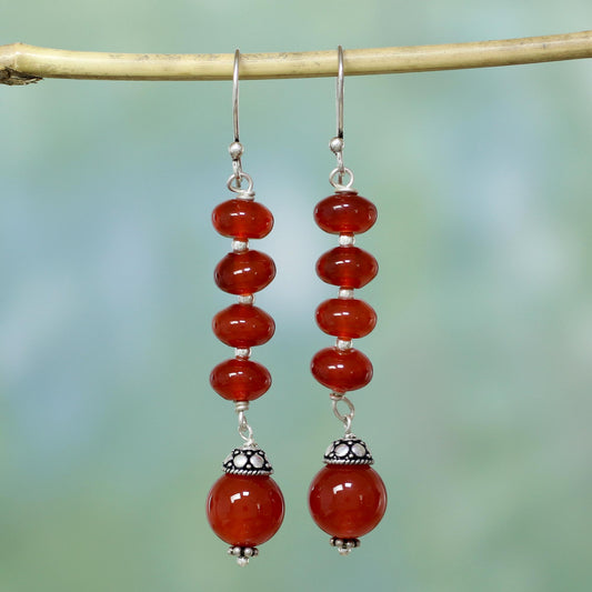 Fire Fall Beaded Earrings