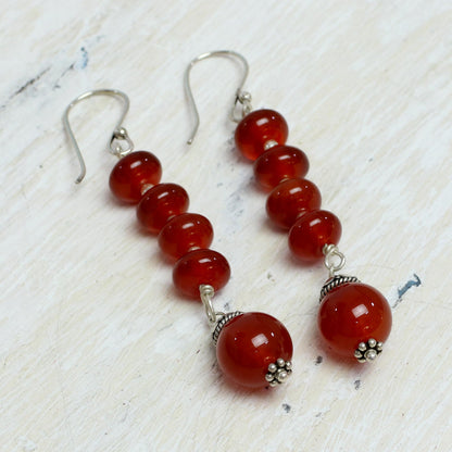 Fire Fall Beaded Earrings