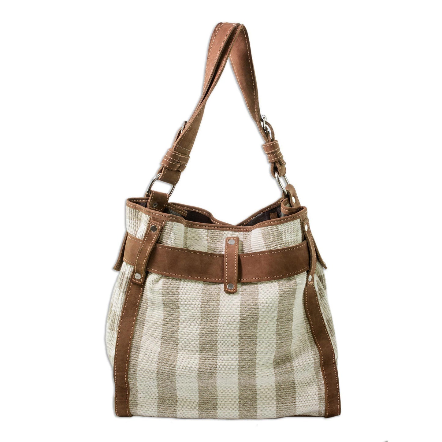 Handcrafted Cotton & Leather Handbag