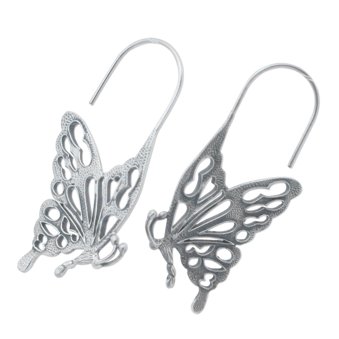 Butterfly Kisses Handmade Sterling Silver Drop Earrings