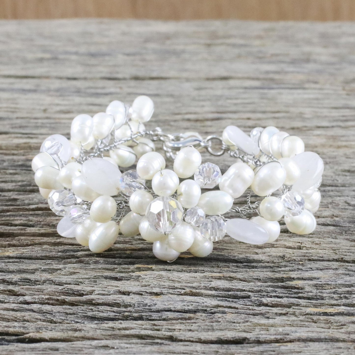 Bridal Bouquet Pearl Bracelet