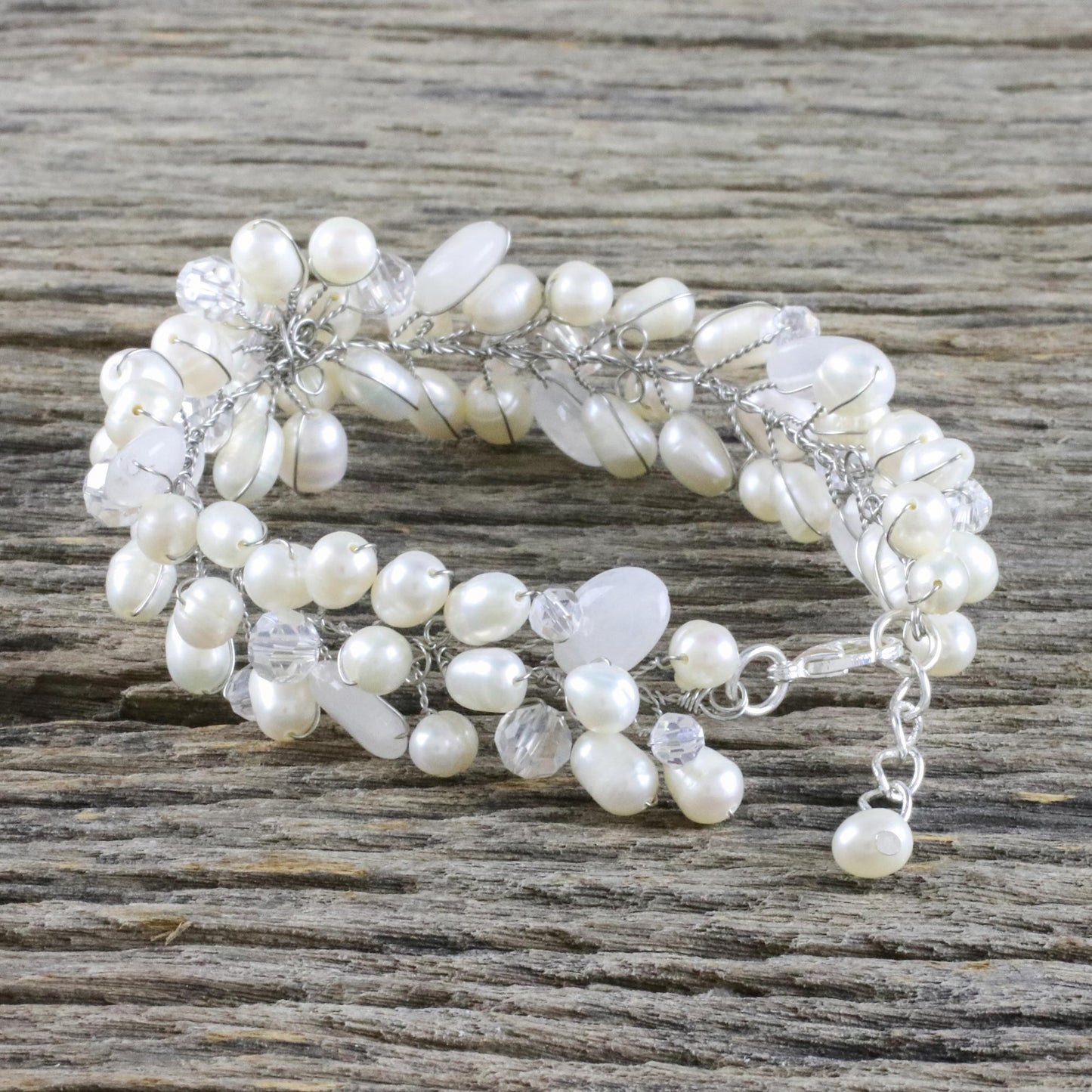 Bridal Bouquet Pearl Bracelet