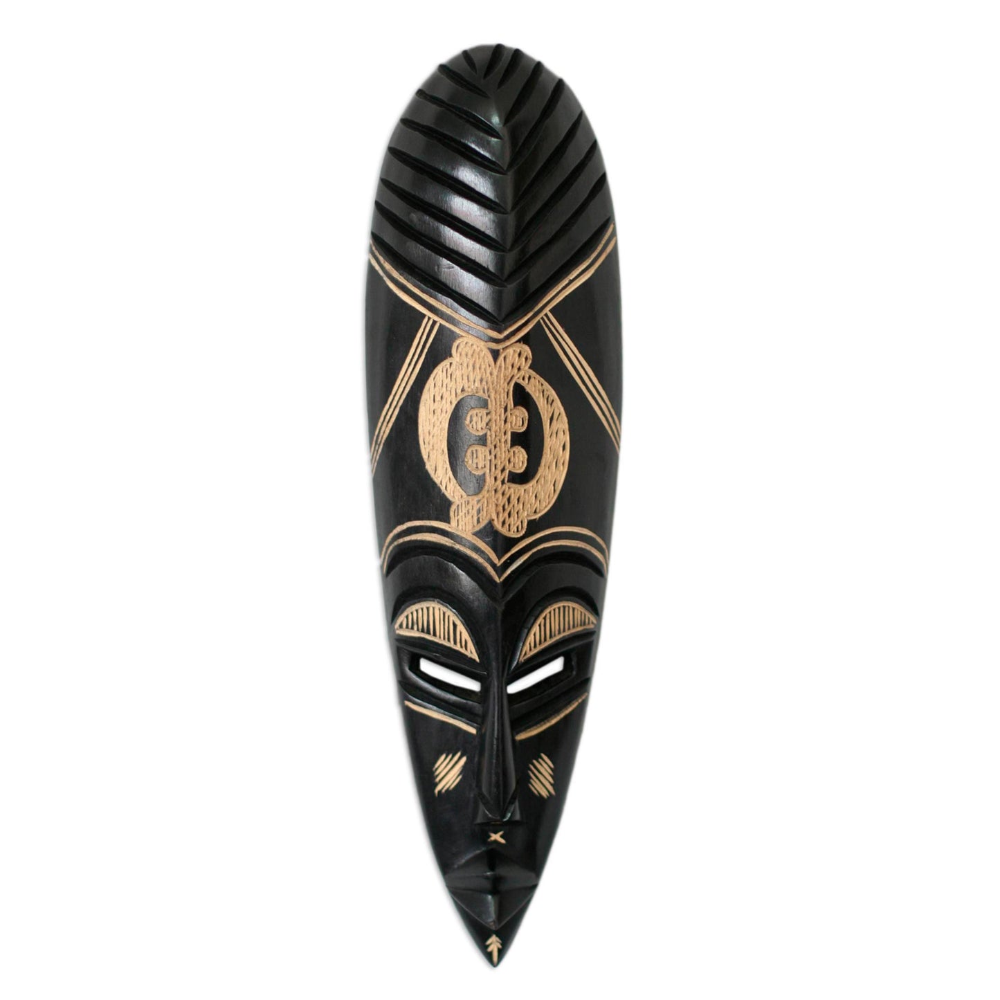 God is My Guide African Wood Mask