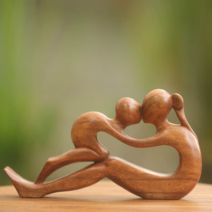 Endless Love Suar Wood Sculpture