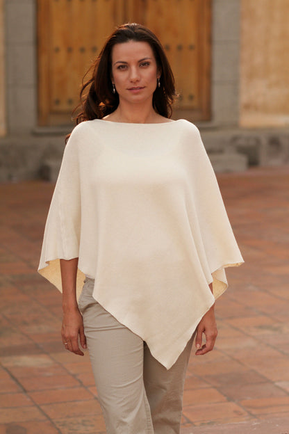 Ivory Grace Cotton Hand Made Poncho