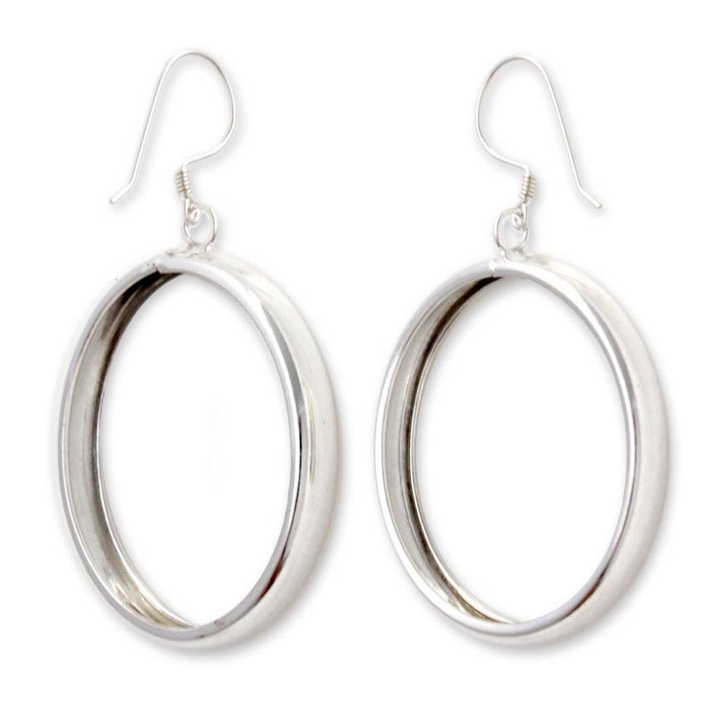 Perfect Halo Hand Crafted Sterling Silver Dangle Earrings