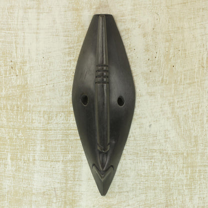 Let Peace Reign African Wood Mask