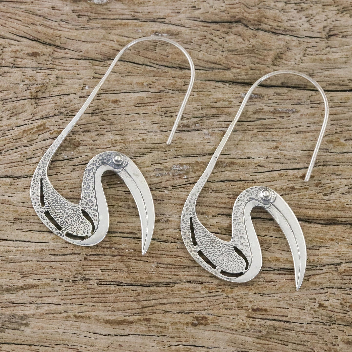 Gentle Stork Sterling silver drop earrings