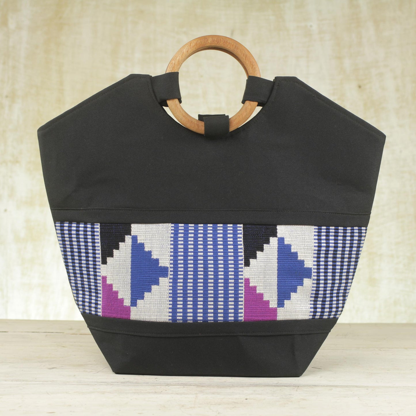 Celestial Harmony Cotton kente tote bag