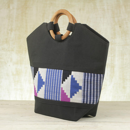 Celestial Harmony Cotton kente tote bag