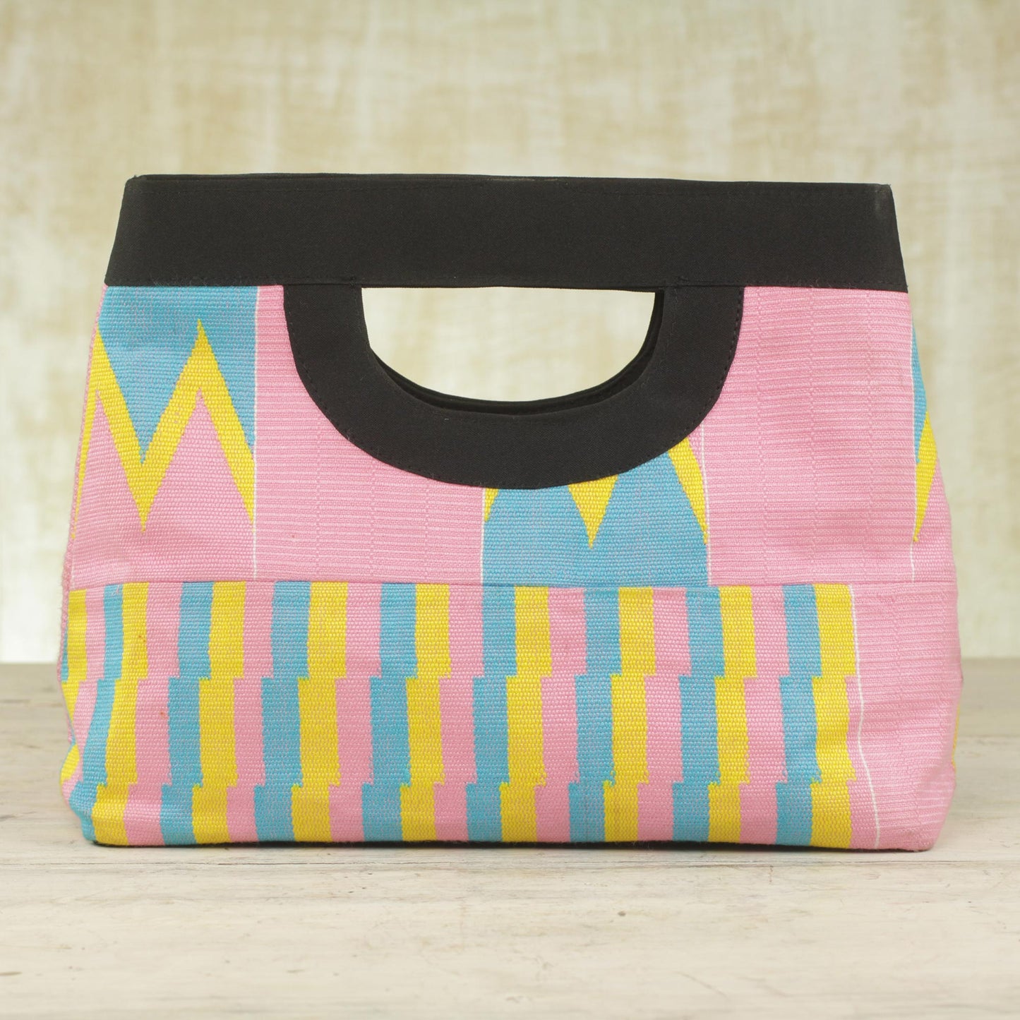 Pink Is Sweet Cotton kente tote handbag