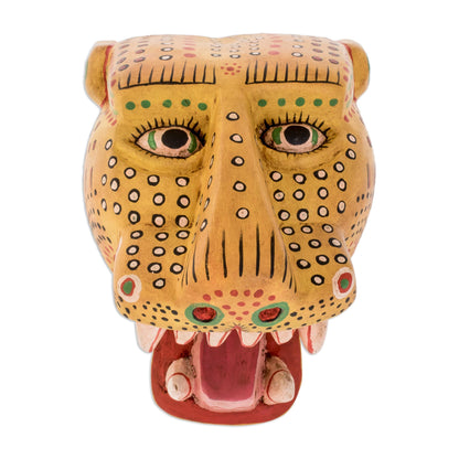 Maya Jaguar Pinewood Sculpture