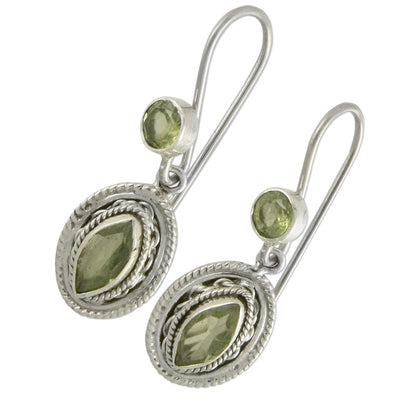 Springtime Muse Peridot Dangle Earrings