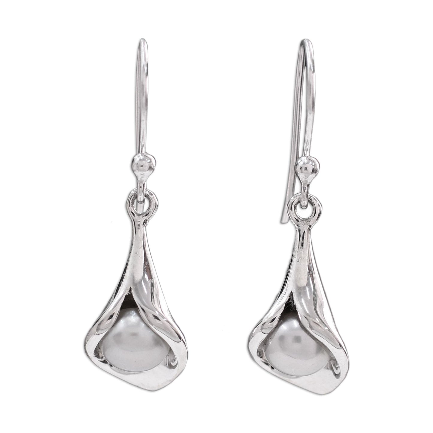 Calla Lily Sterling Silver Earrings