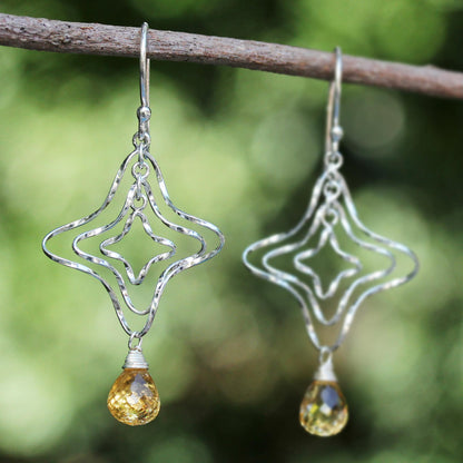 Starshine Citrine Dangle Earrings