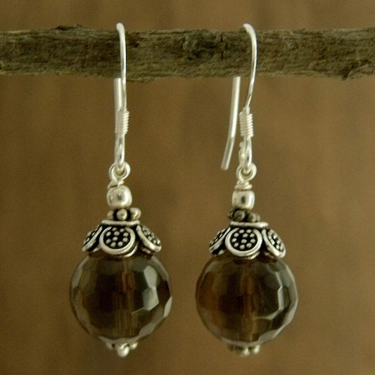 Jaipur Sonnet Smoky quartz dangle earrings