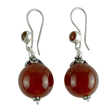 Gujurati Ode Carnelian Dangle Earrings