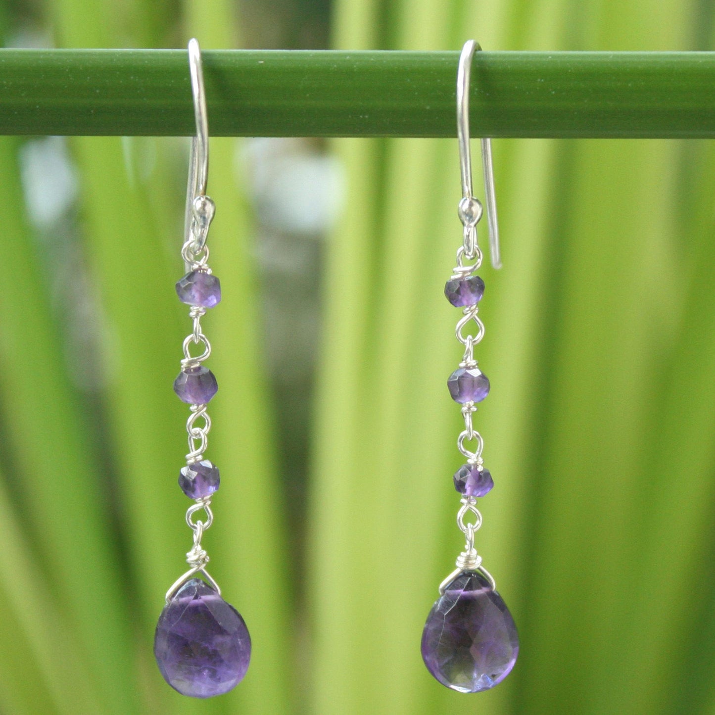 Passion Purple Lady Amethyst Earrings