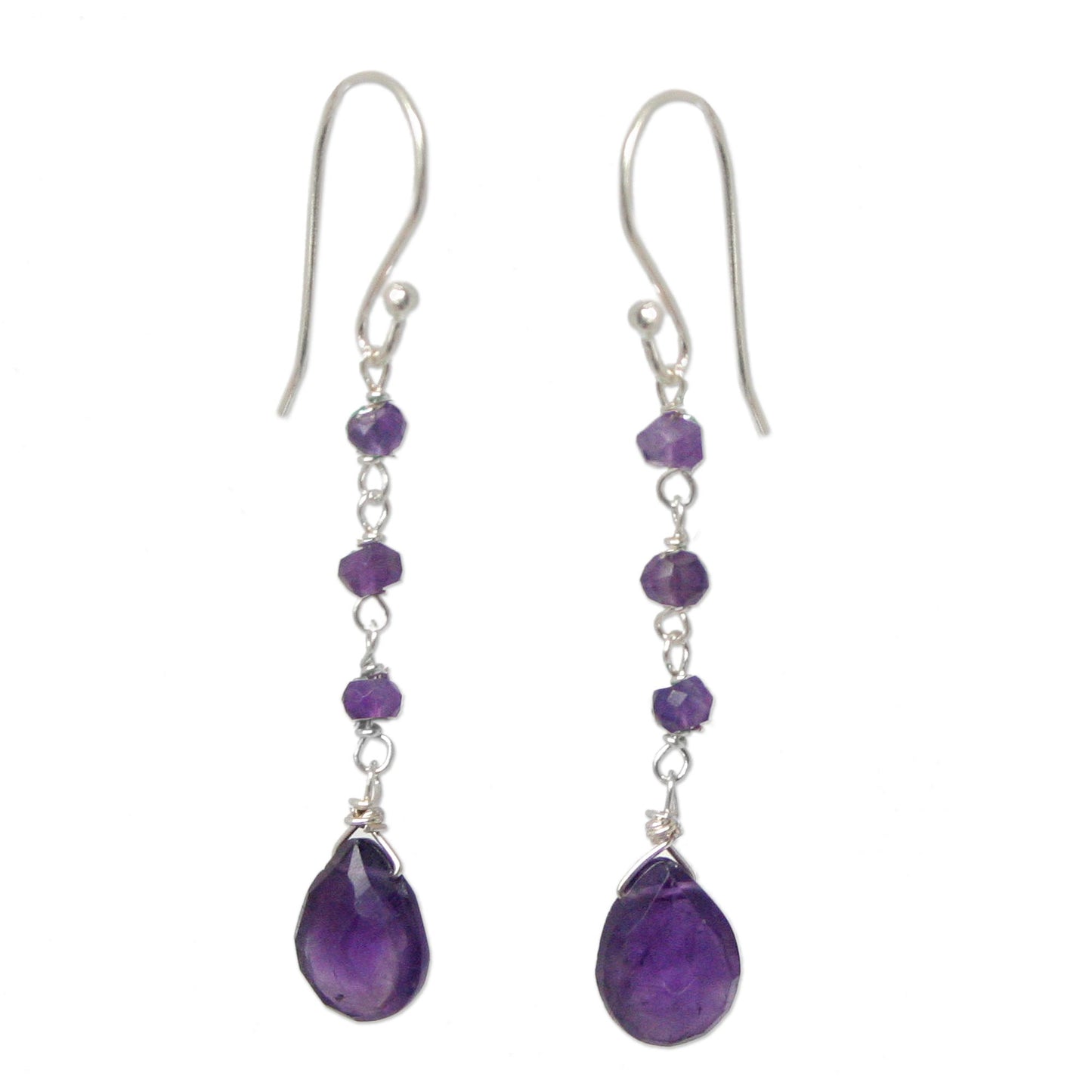 Passion Purple Lady Amethyst Earrings