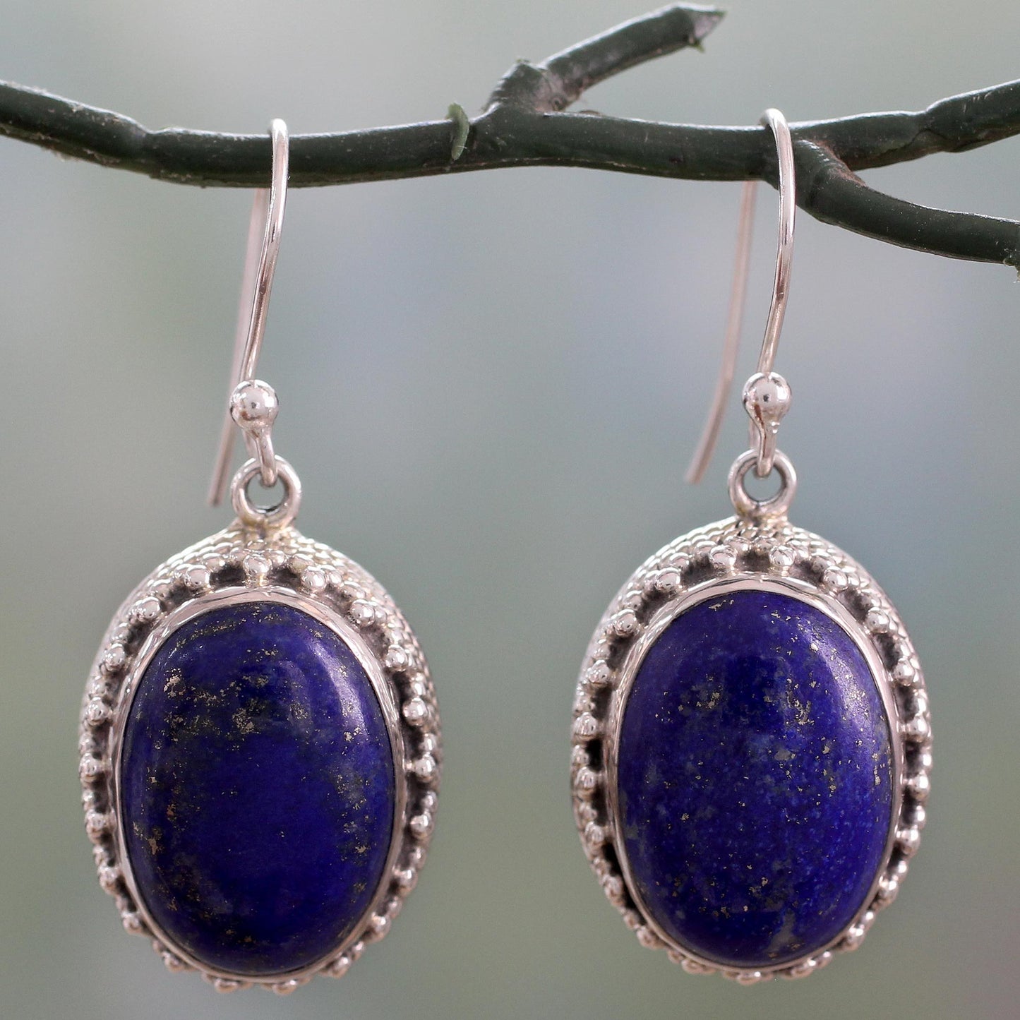 Blue Mystique Hand Crafted Sterling Silver and Lapis Lazuli Earrings