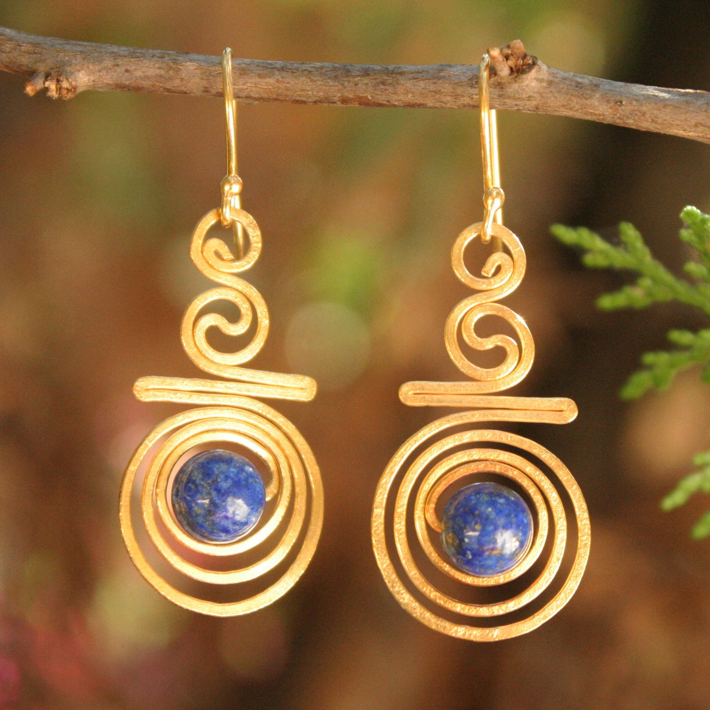 Follow the Dream Gold Plated Brass Earrings