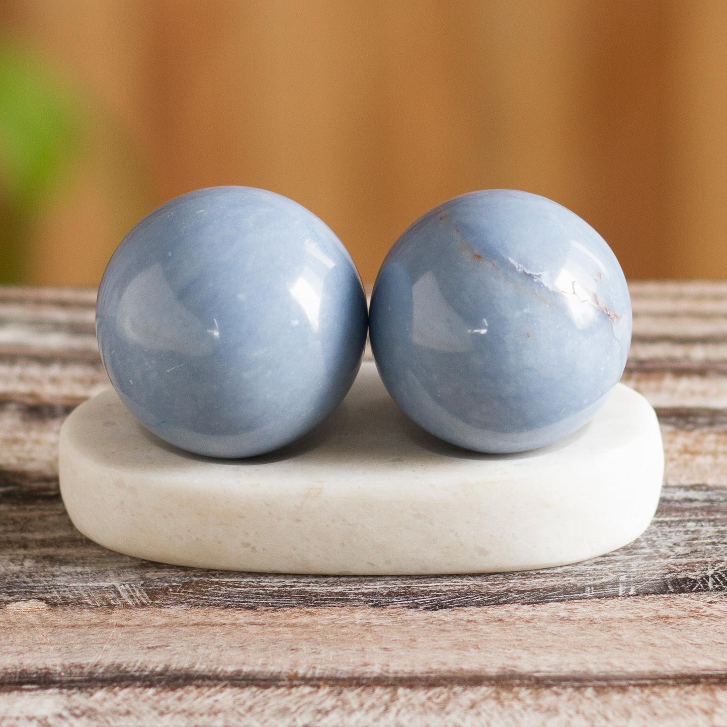 Celestial Peace Set of 2 Celestite Spheres