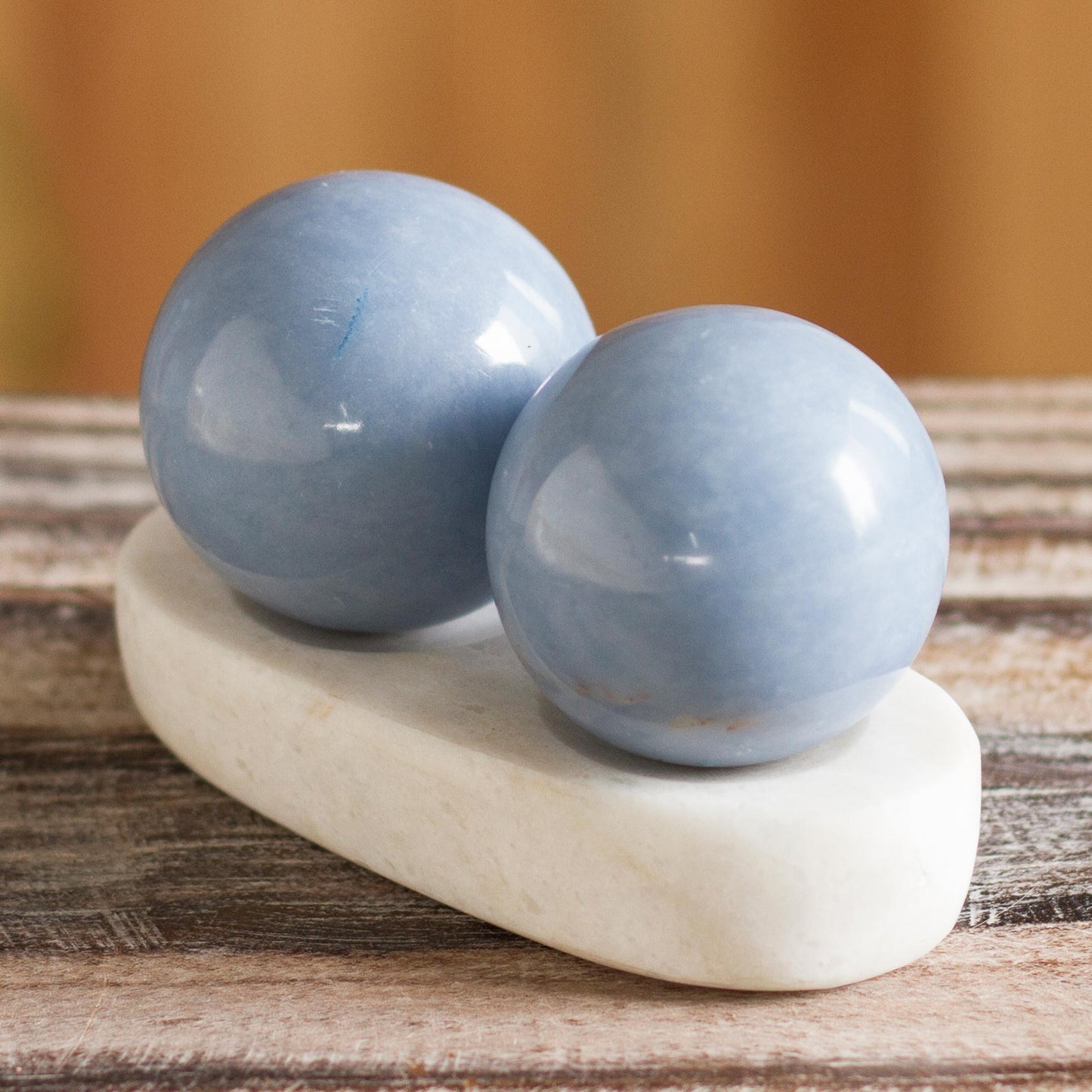 Celestial Peace Set of 2 Celestite Spheres